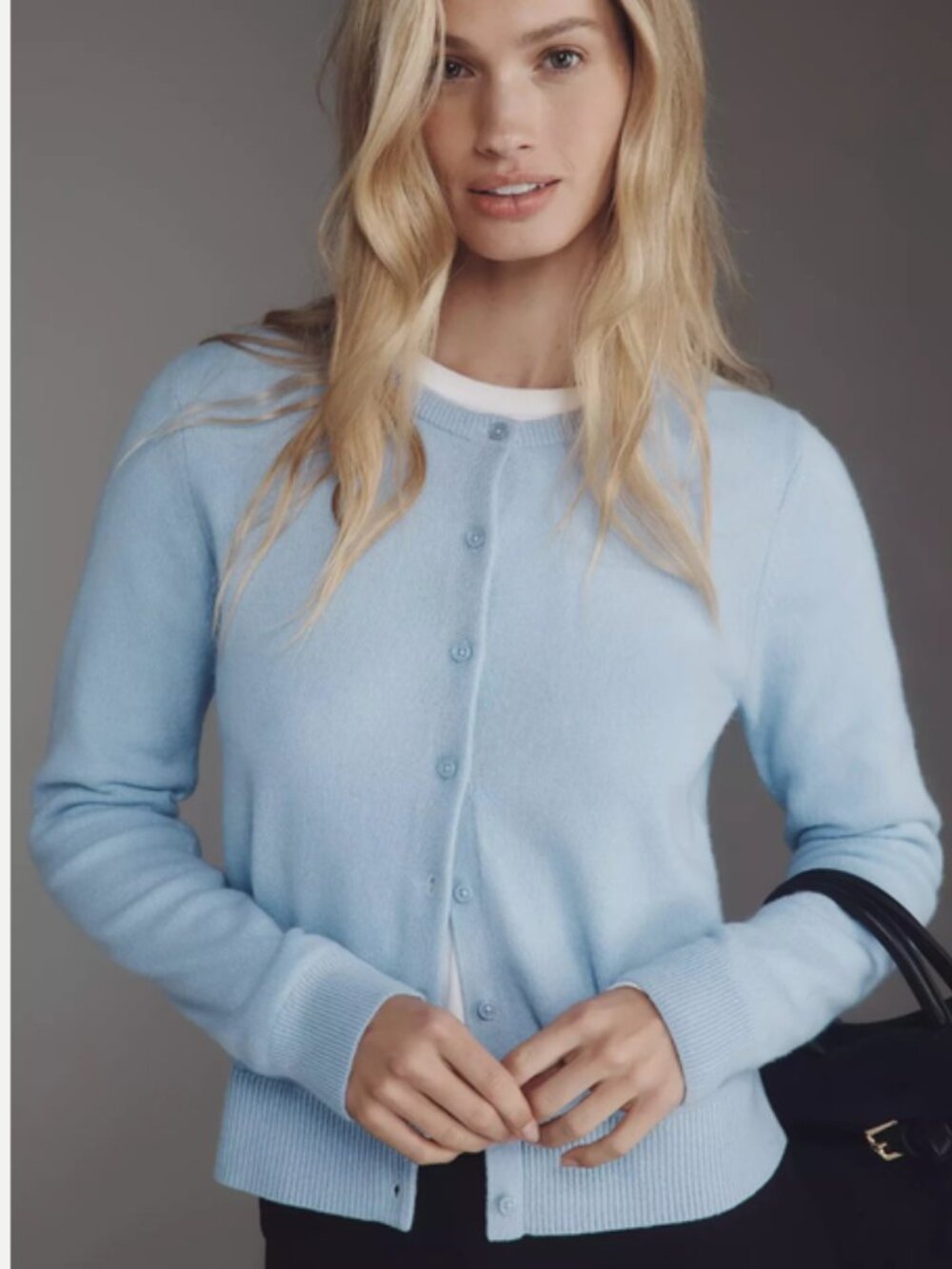 Anthropologie Juliet Cashmere Cardigan Sweater Light Blue Size S NWT Small